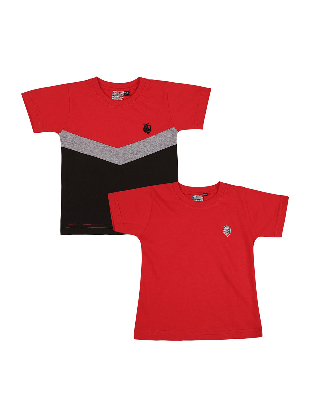 

Actuel Boys Pack of 2 Red & Black Colourblocked T-shirt