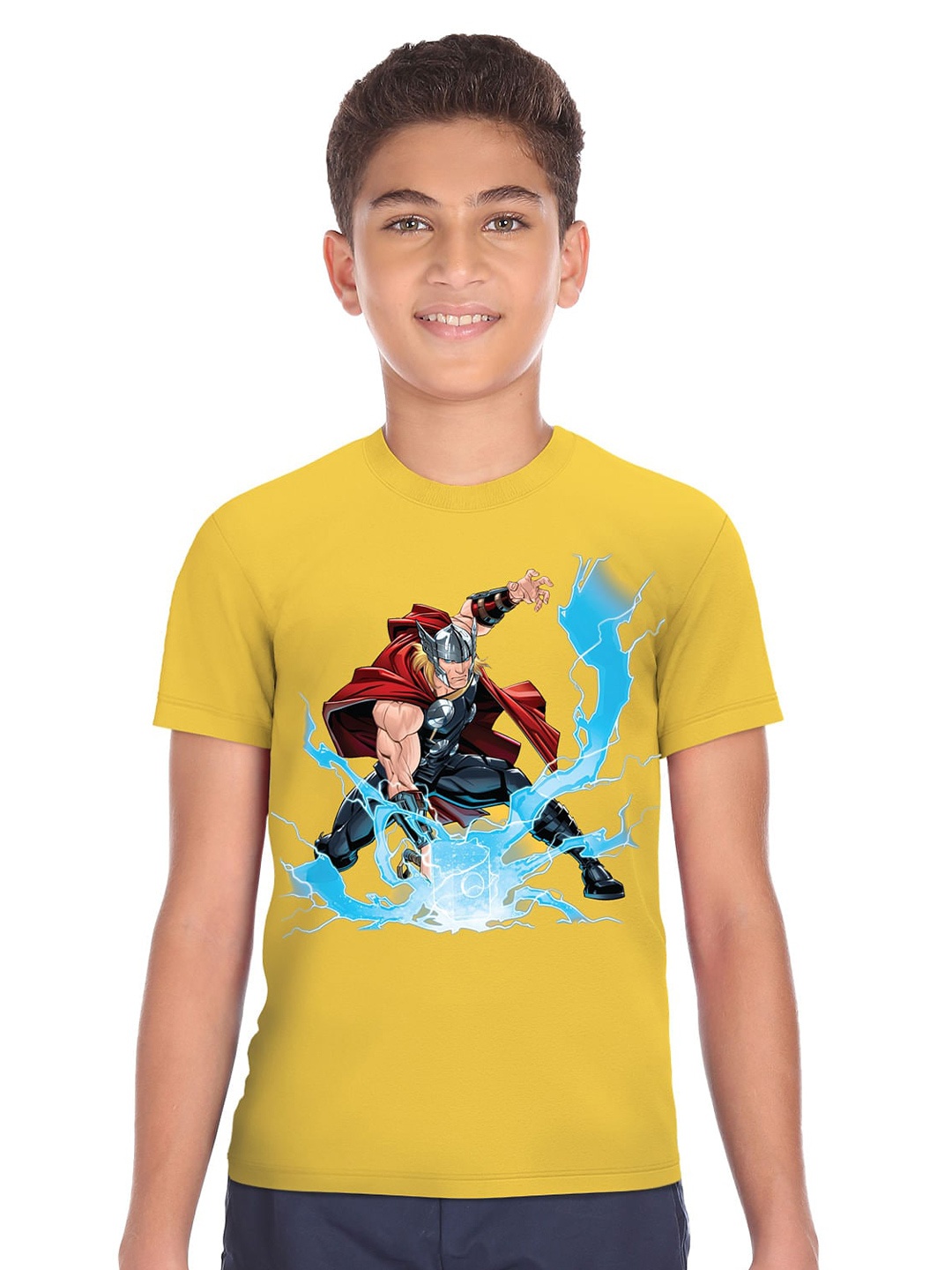 

Ruggers Junior Boys Yellow Printed T-shirt