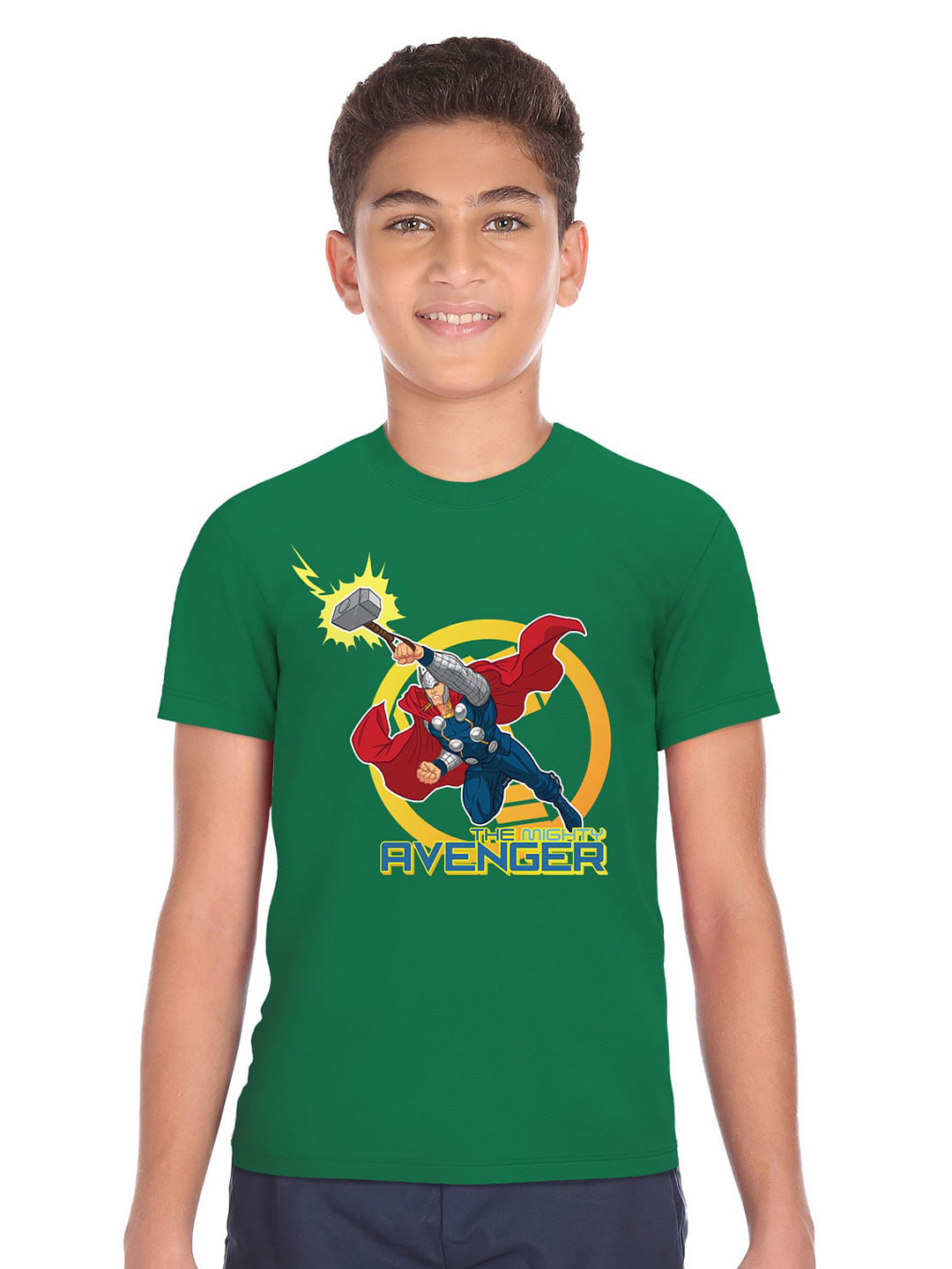 

Ruggers Junior Boys Green Typography Printed T-shirt