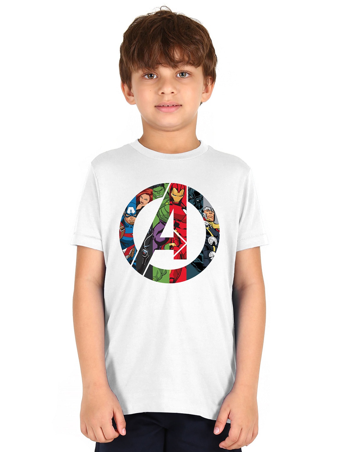 

Donuts Boys White Printed T-shirt