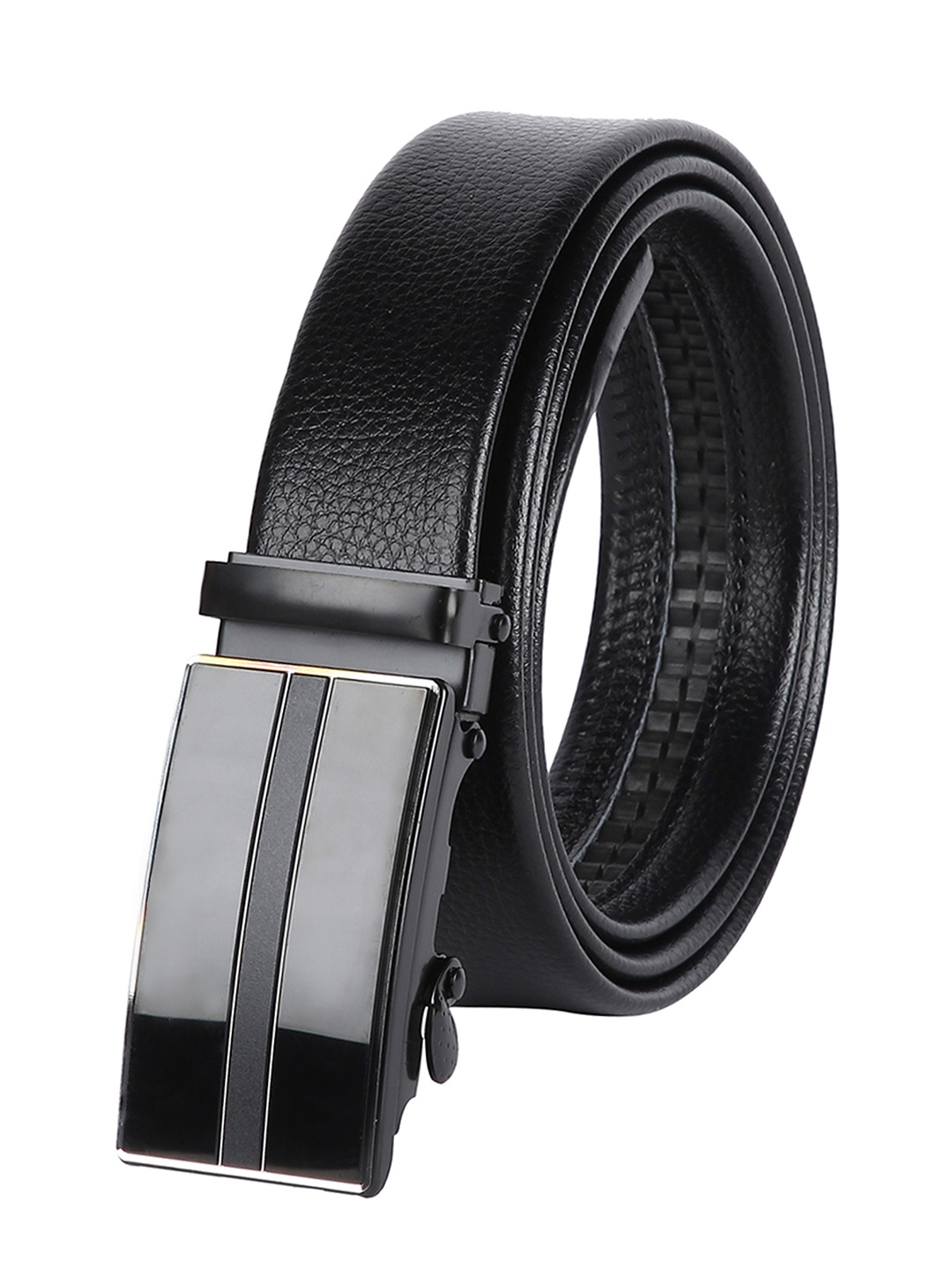 

CRUSSET Men Black Textured Formal Belt
