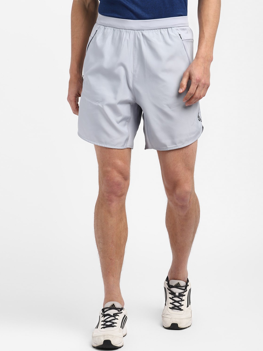

ADIDAS Men Silver-Toned Training or Gym Sports Shorts