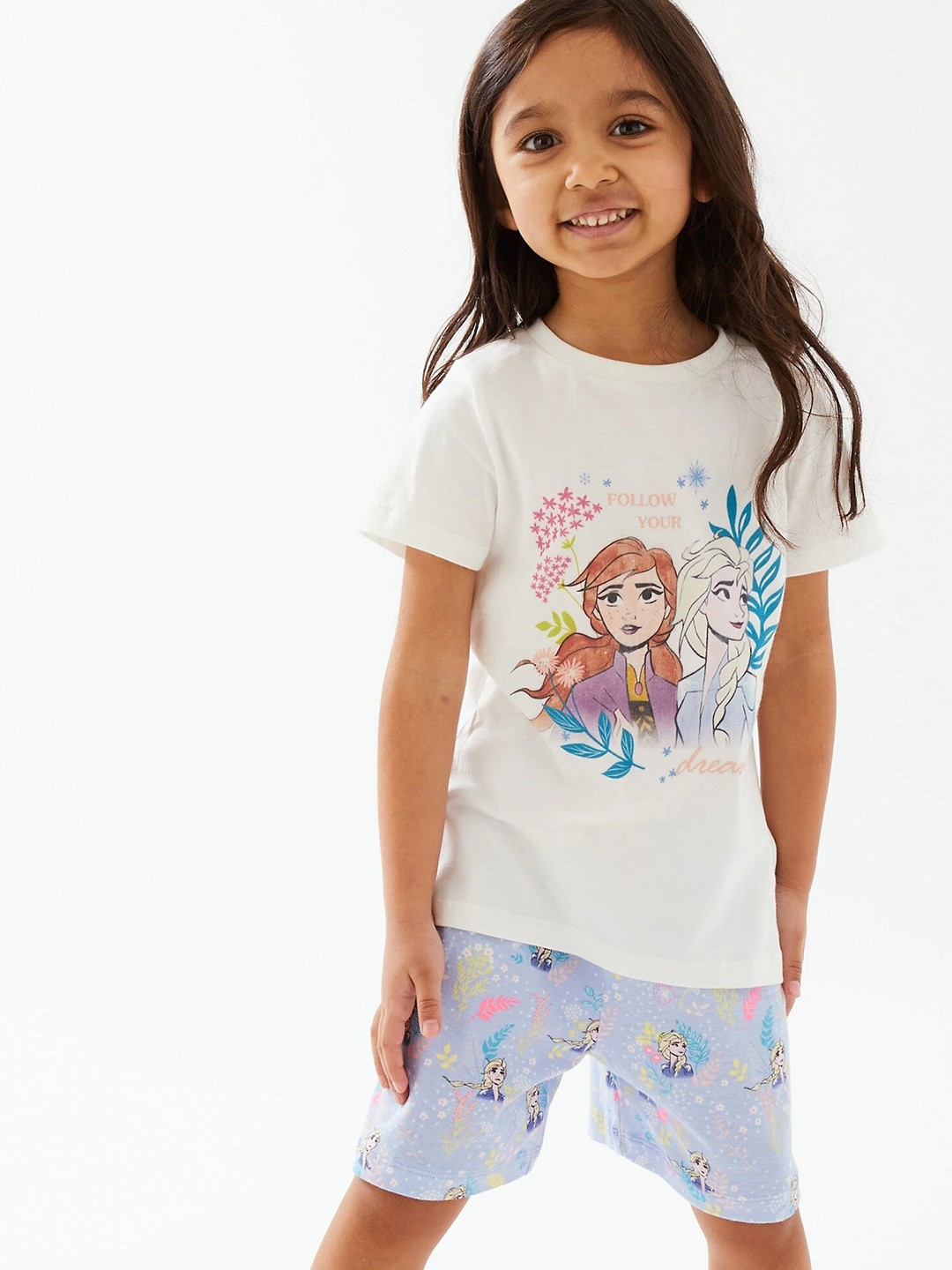 

Marks & Spencer Girls Blue Elsa Printed Elsa Shorts