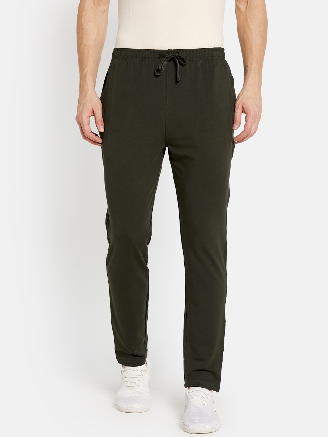 

Octave Men Olive-Green Solid Track Pants