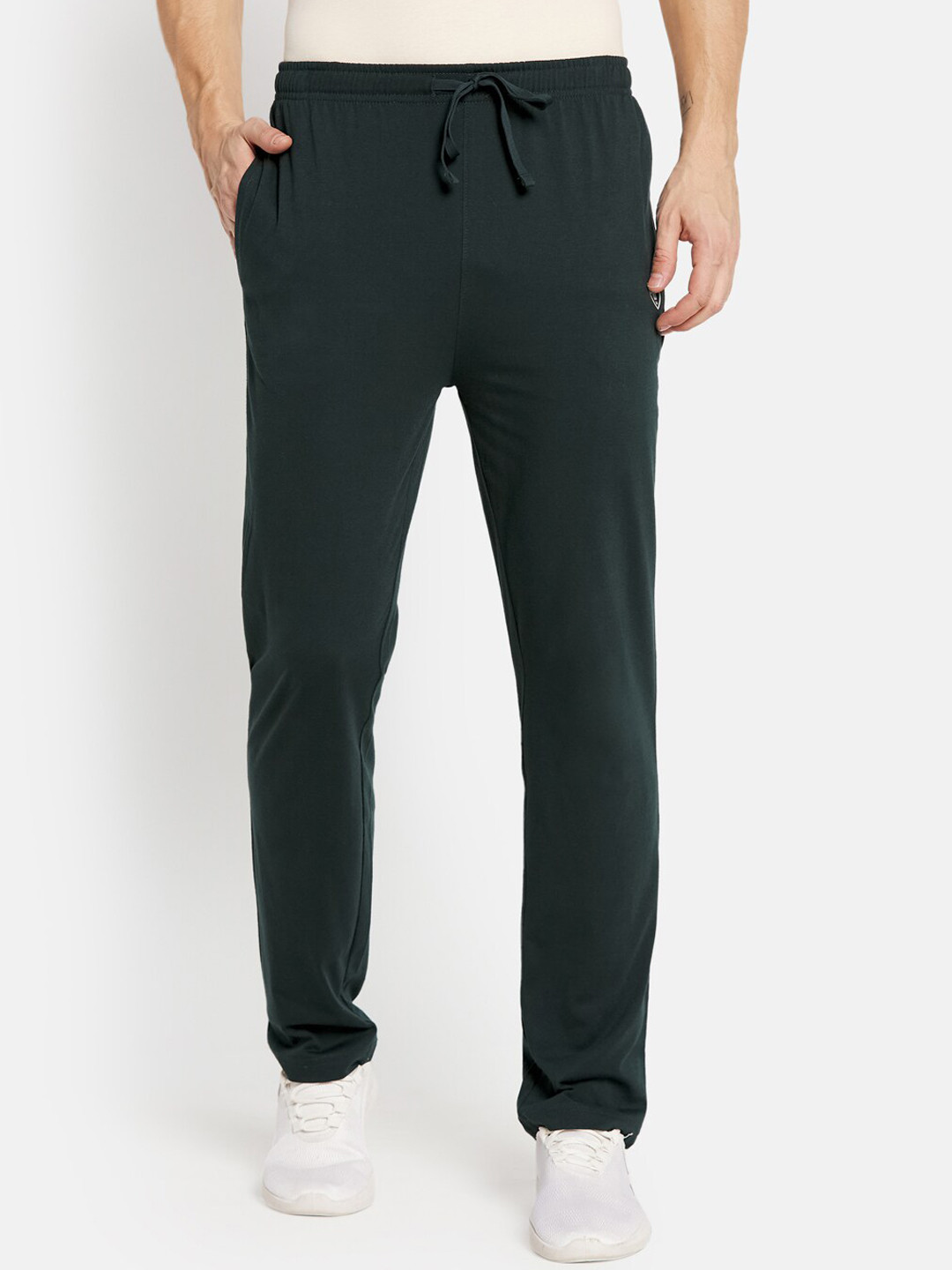 

Octave Men Green Solid Cotton Track Pants