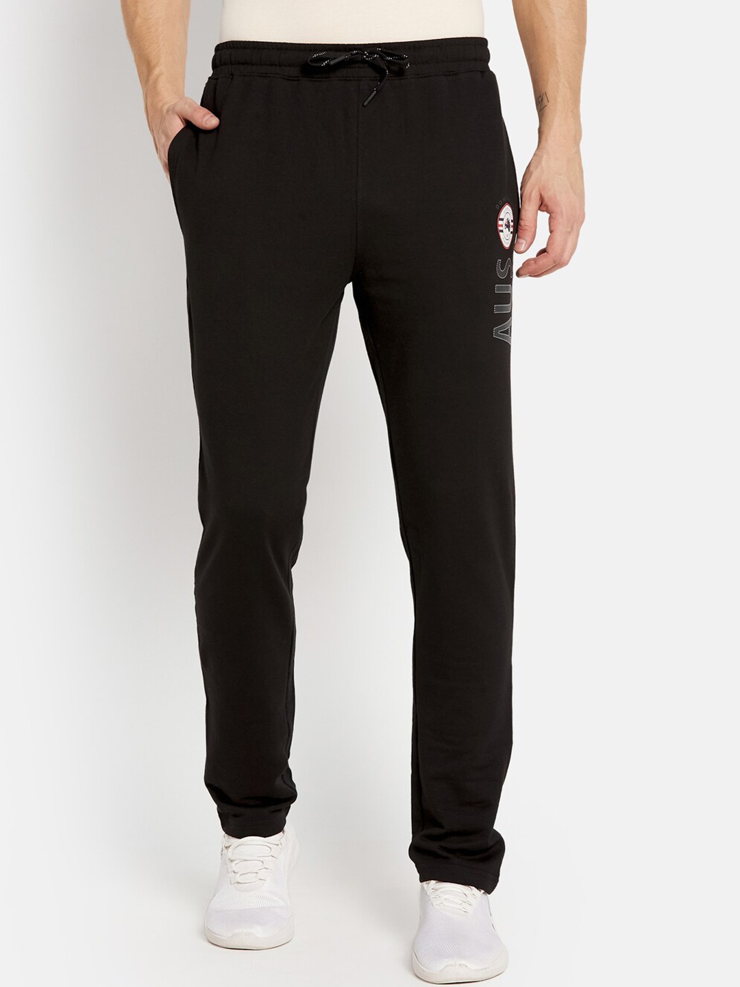 

Octave Men Black Regular Fit Solid Cotton Track Pants