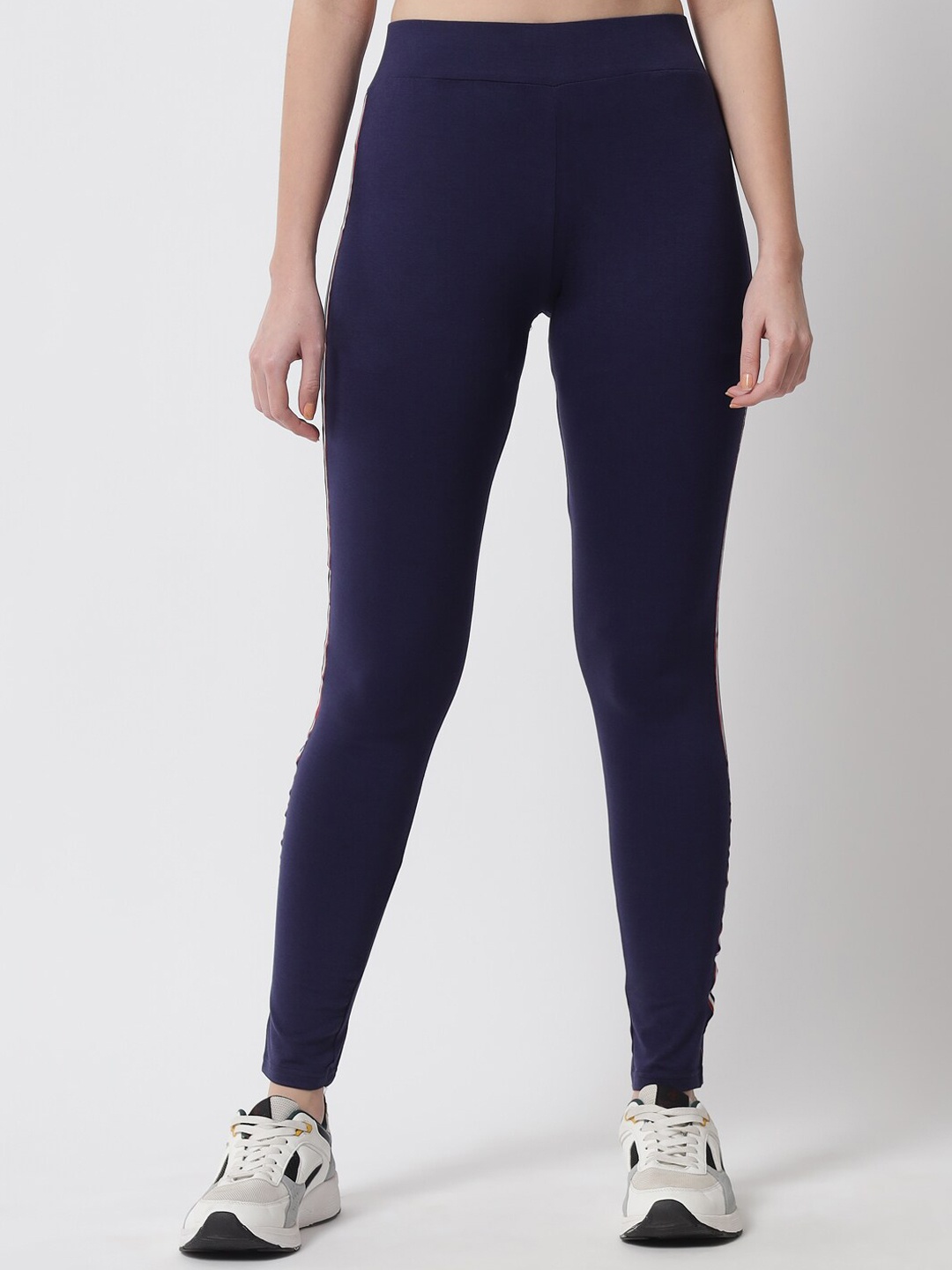 

The Dry State Women Navy Blue Solid Track Pants