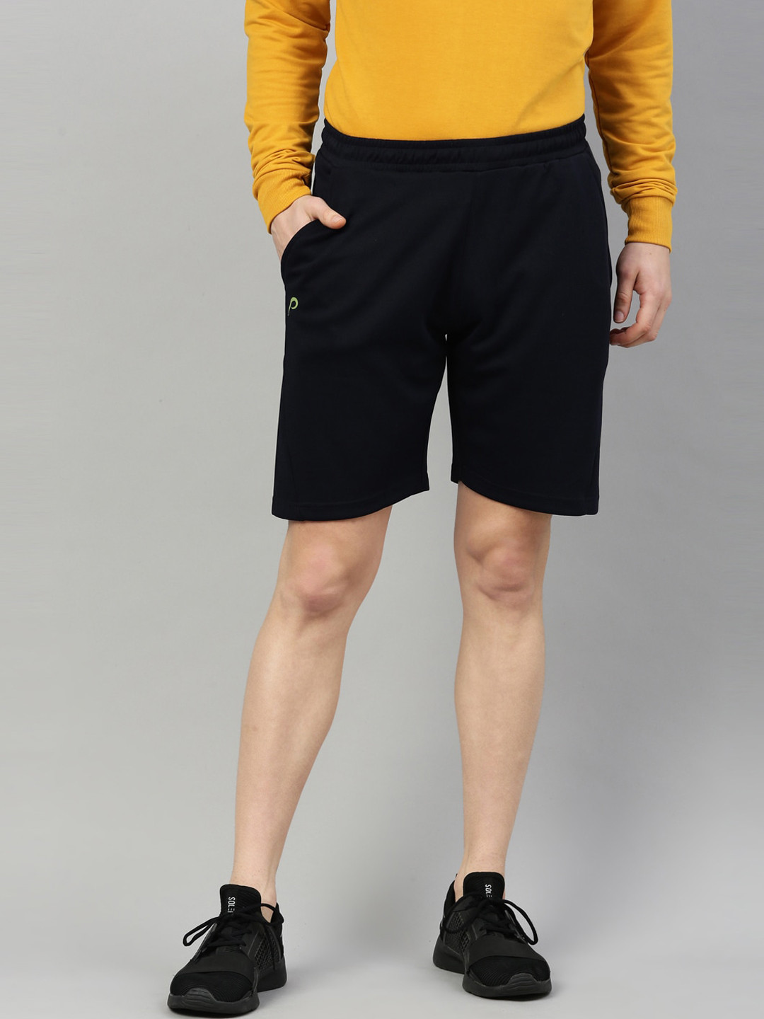 

Proline Men Navy Blue Solid Shorts