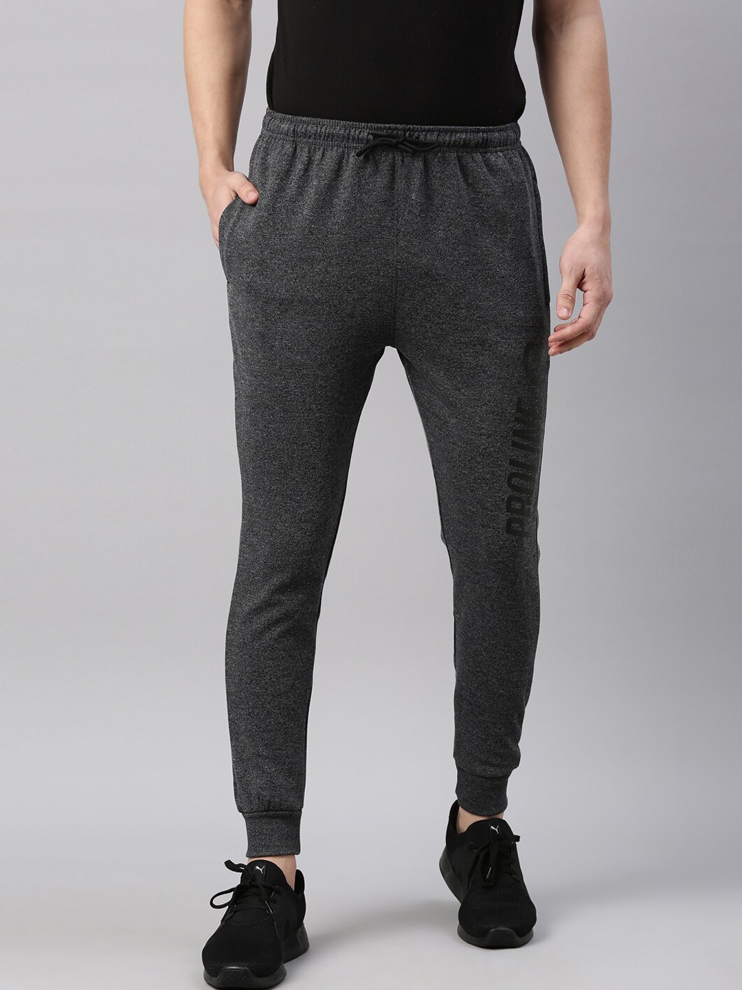 

Proline Men Black Solid Cotton Track Pants