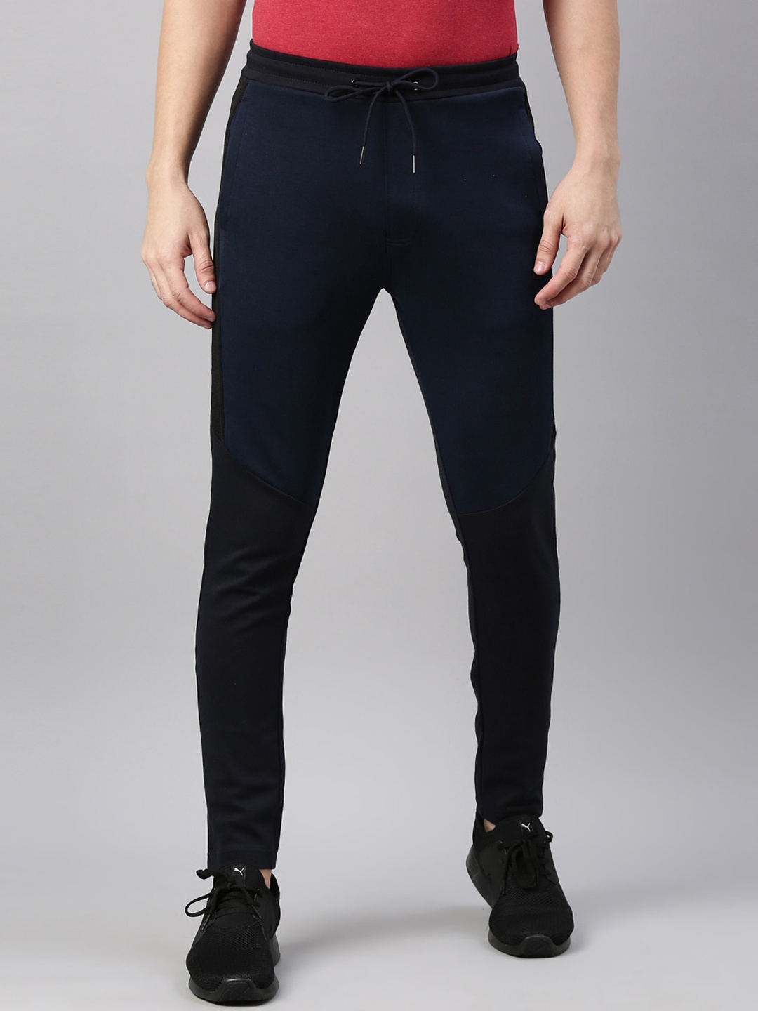 

Proline Men Blue Solid Cotton Track Pants