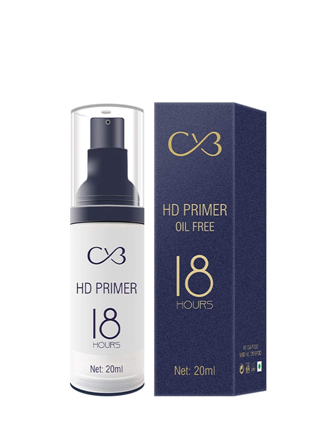 

CVB Oil Free 18 Hours HD Primer - 20ml, White