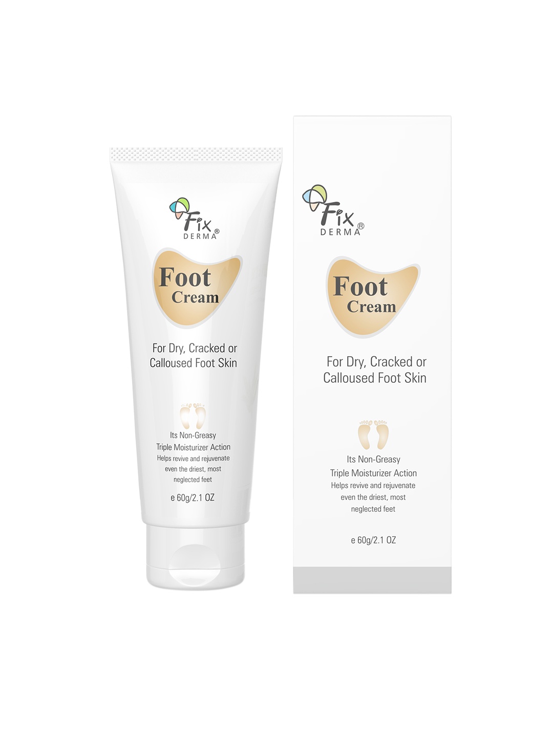 

FIXDERMA Heel Repair Foot Cream For Dry & Cracked Feet - 60g, White