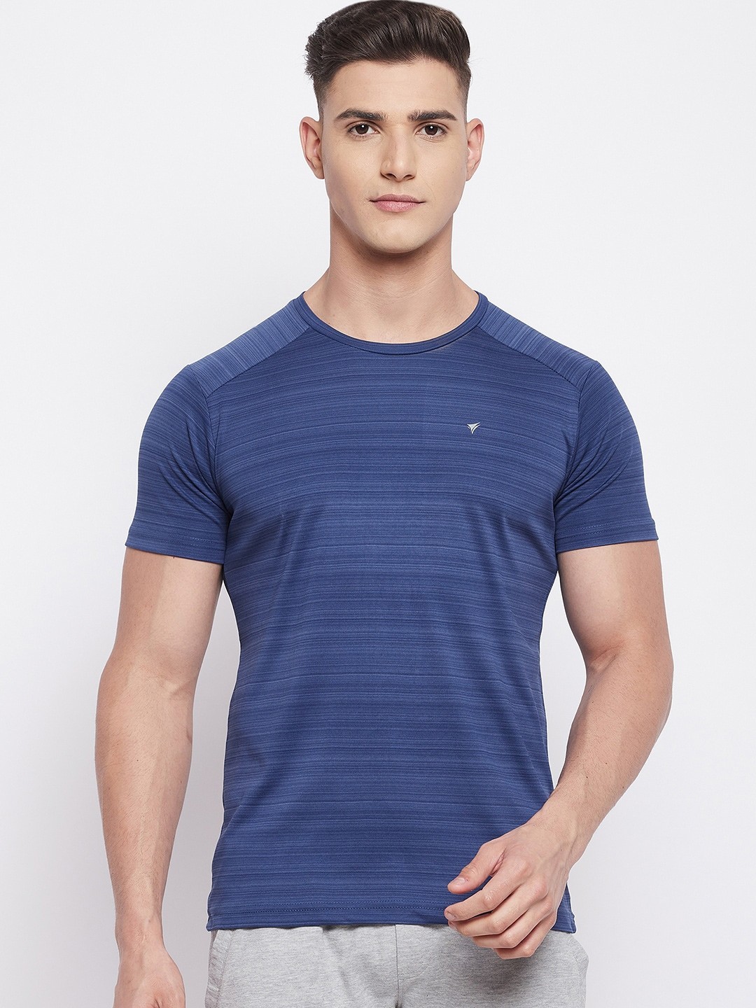 

NEVA Men Blue Striped T-shirt