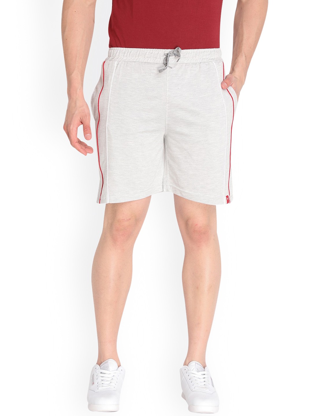 

NEVA Men Grey Cotton Shorts