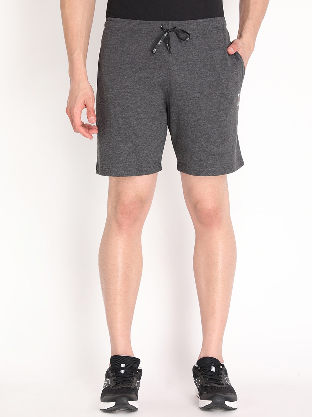 

NEVA Men Grey Solid Shorts