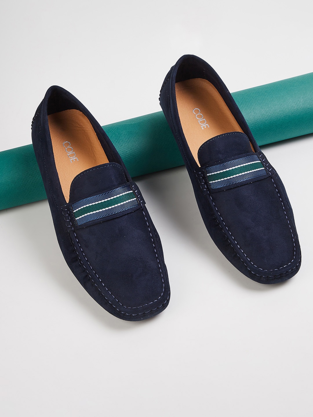 

CODE by Lifestyle Men Navy Blue Solid Formal Loafers