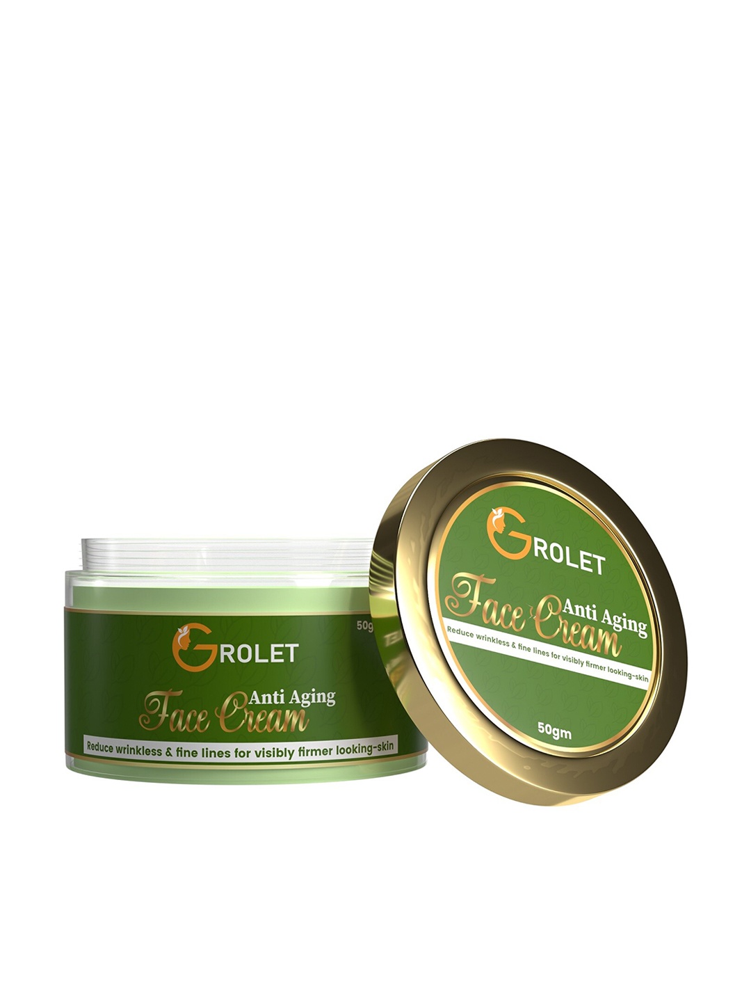 

GROLET Anti-Ageing Face Cream with Natural Vitamin E - 50g, Green