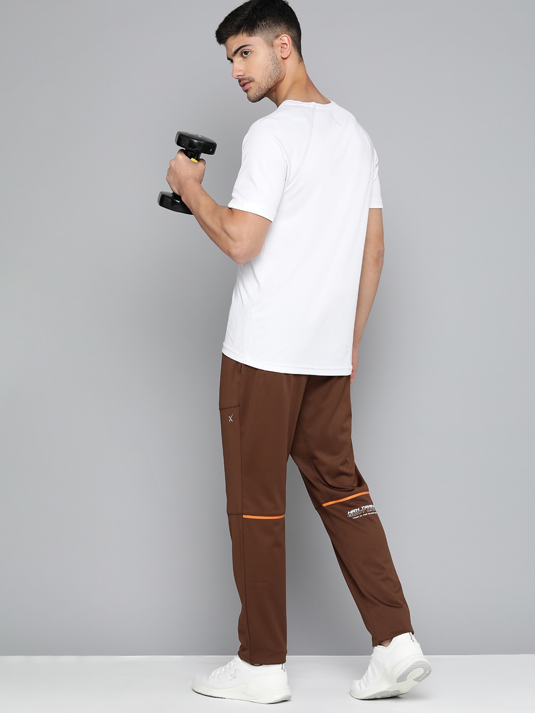 

HRX By Hrithik Roshan Men Rapid-Dry Solid Training Track Pants, Brown