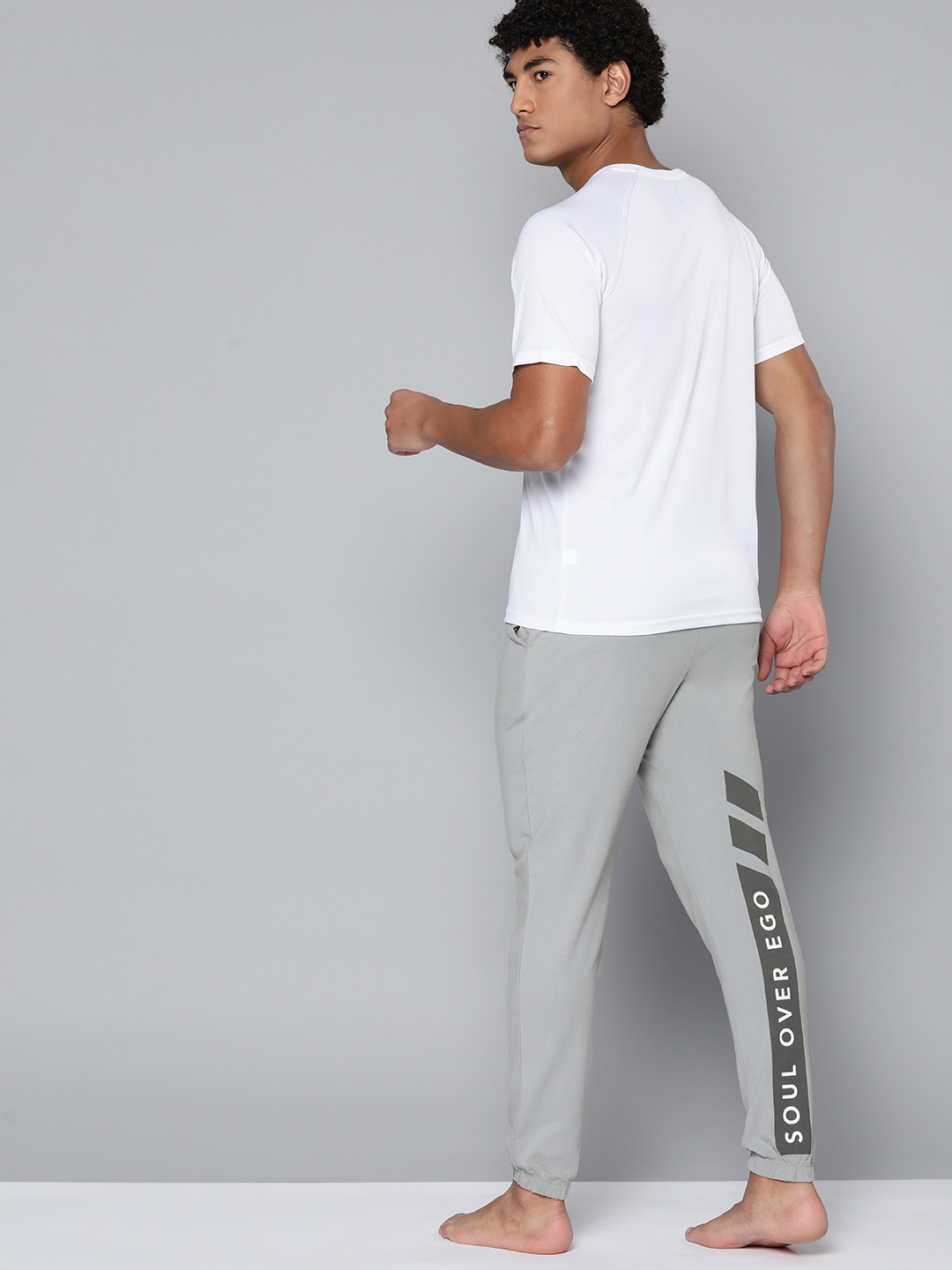 

HRX By Hrithik Roshan Yoga Men ULTIMATE GREY Organic Cotton solid Sustainable Track Pants