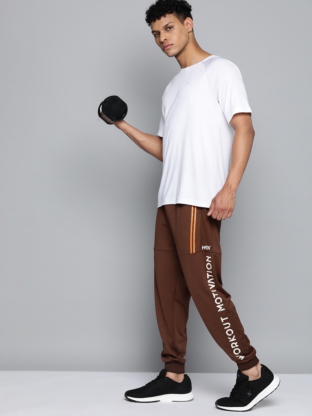 

HRX By Hrithik Roshan Men Rapid-Dry Training Track Pants, Coffee brown