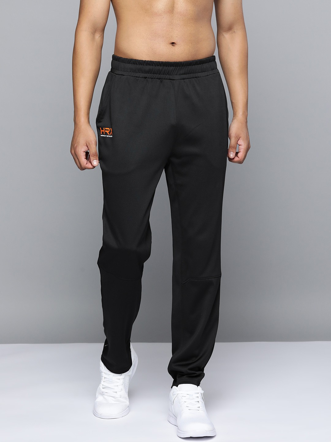 

HRX by Hrithik Roshan Rapid-Dry Regular Fit Track Pants, Black