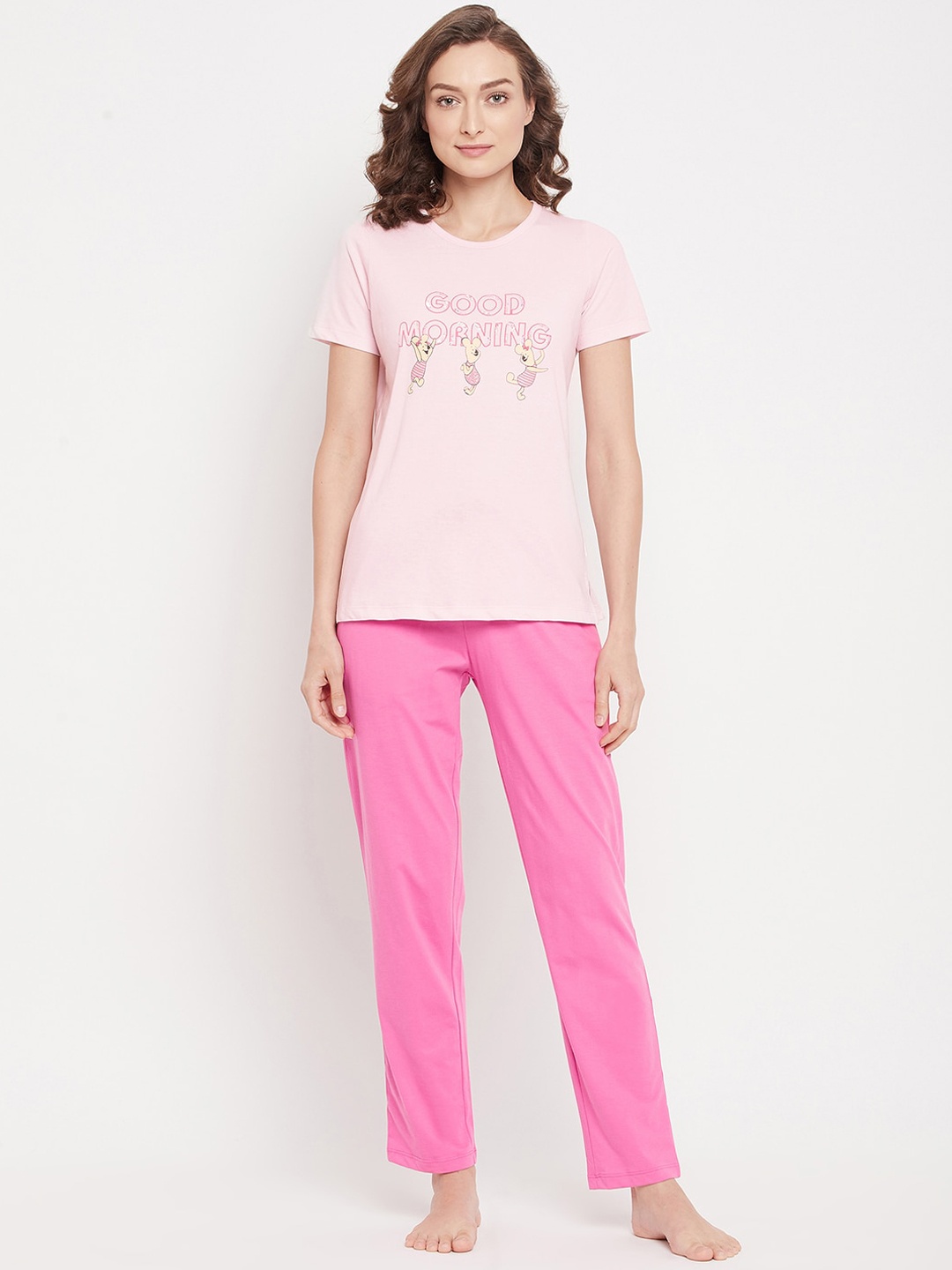 

MADAME M SECRET Women Pink Printed Night suit