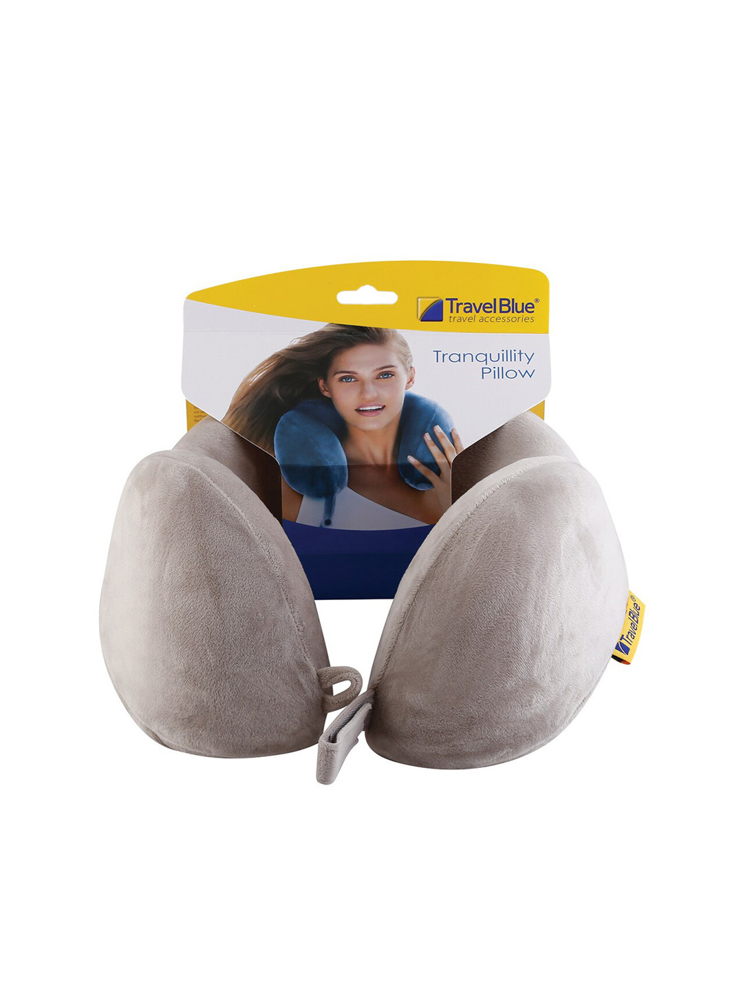 

Travel Blue Grey Solid Foldable Travel Pillow