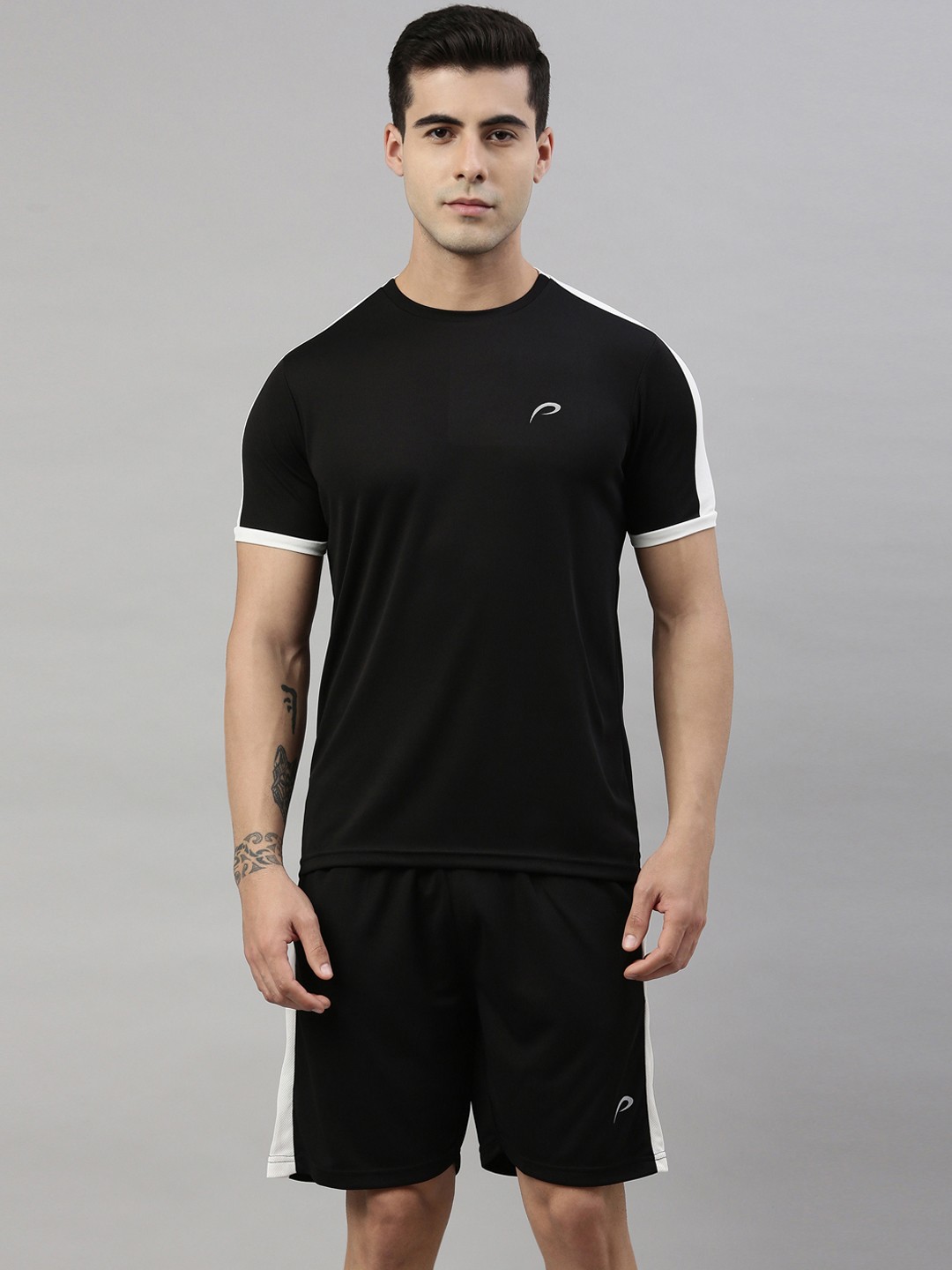 

Proline Men Black T-shirt with Shorts
