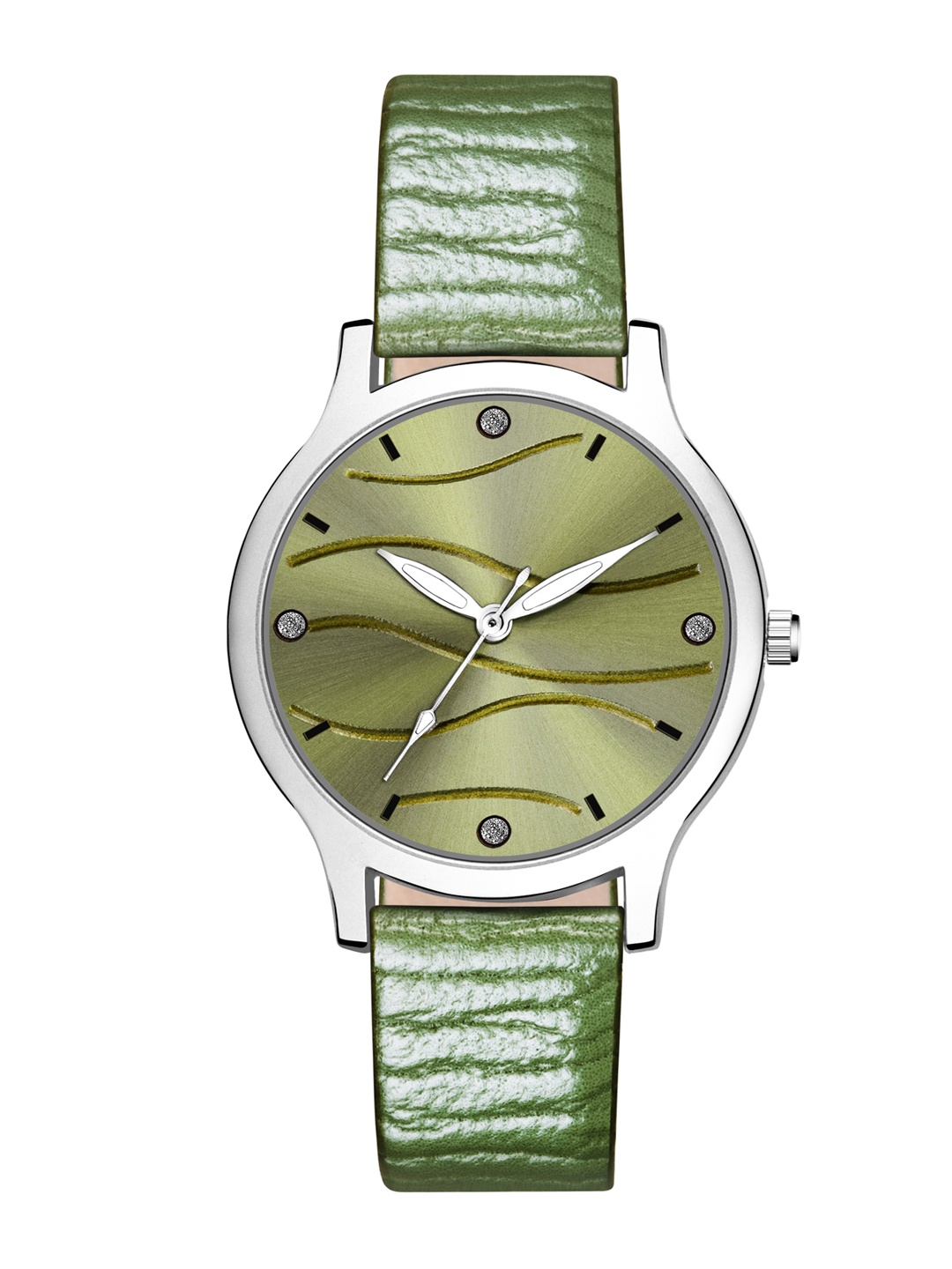 

PERCLUTION ENTERPRISE Women Dial & Leather Bracelet Style Straps Analogue Watch, Green