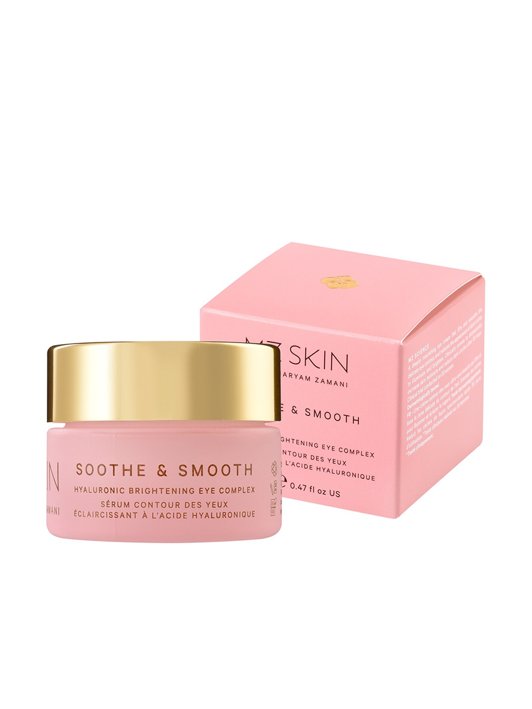 

MZ SKIN Soothe & Smooth Hyaluronic Brightening Eye Complex Cream - 14ml, Pink
