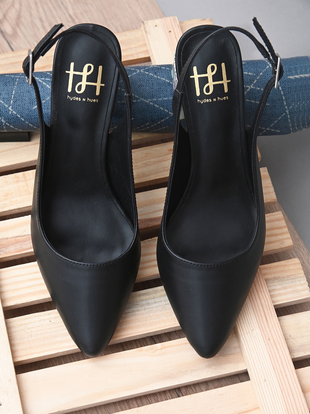 

Hydes N Hues Black Block Pumps with Buckles