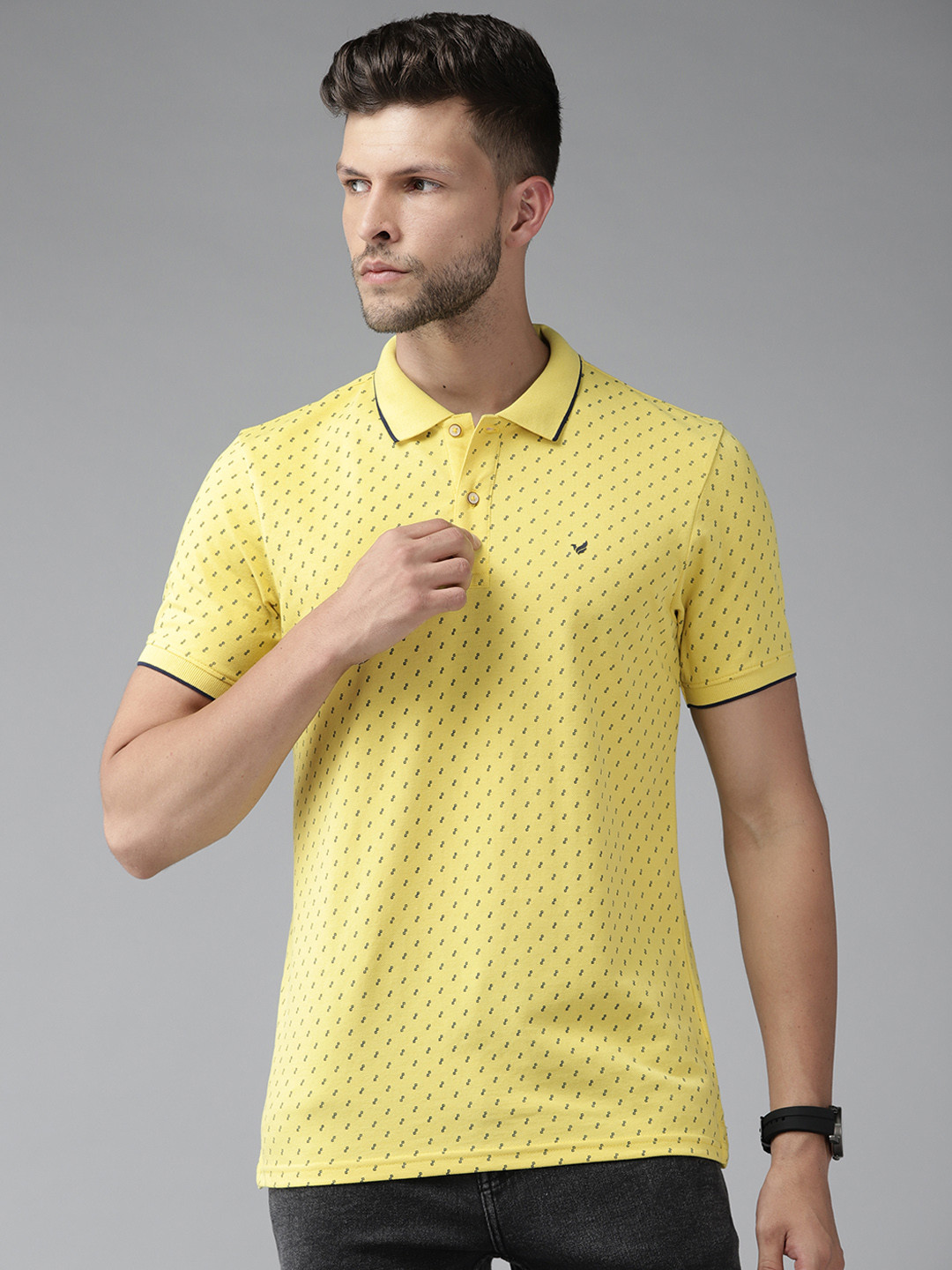 

Blackberrys Men Mercerized Polo Tshirt, Yellow