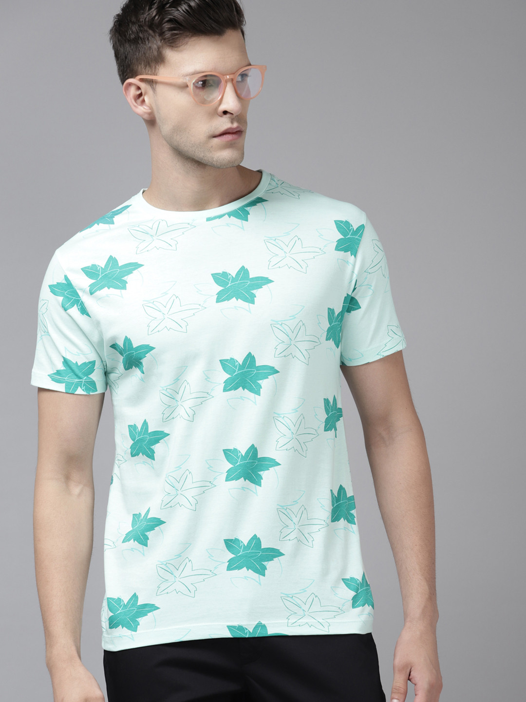 

Blackberrys Men Mercerized Crew Neck Tshirt, Sea green