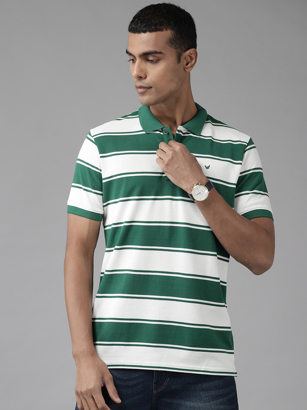 

Blackberrys Men Mercerized Polo Tshirt, Green