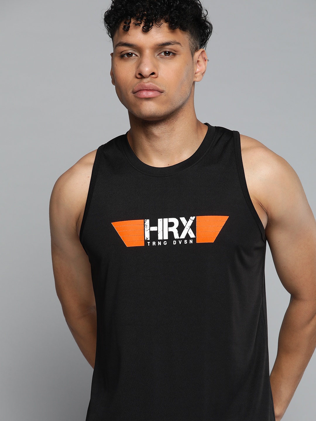 

HRX By Hrithik Roshan Training Men Rapid-Dry Brand Carrier T-shirt, Black
