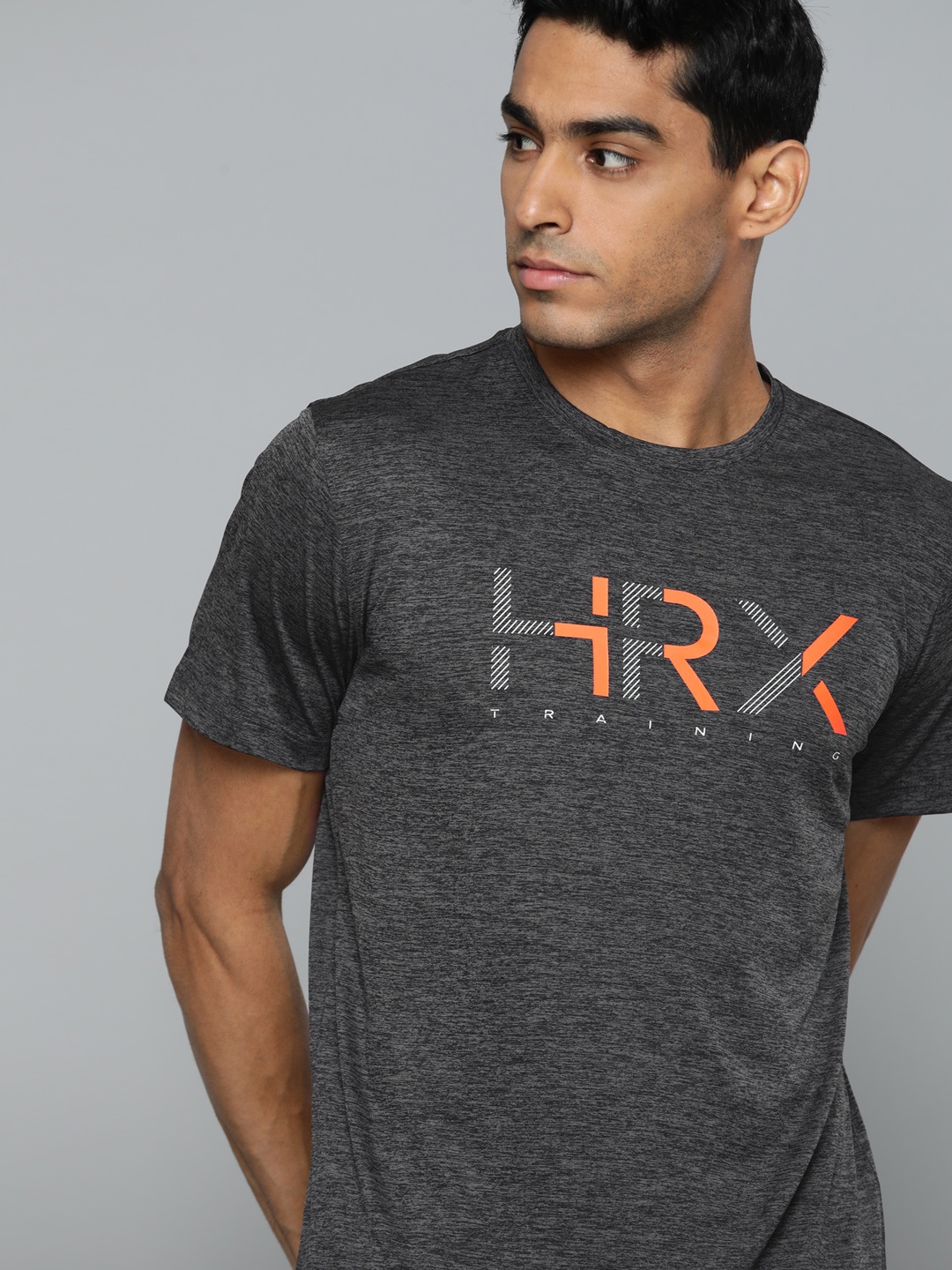 

HRX By Hrithik Roshan Brand Carrier Rapid-Dry Training T-shirt, Charcoal