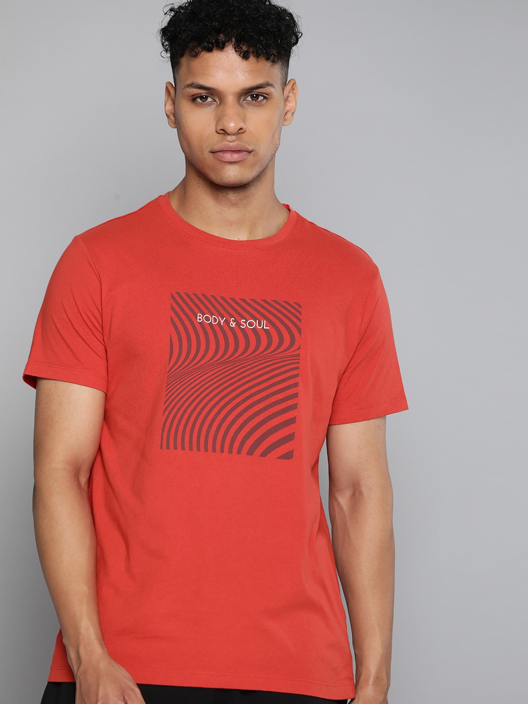 

HRX By Hrithik Roshan Organic Cotton Yoga T-shirt, Red