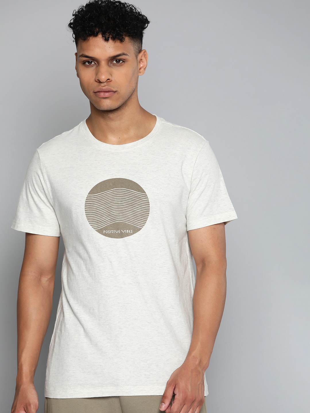 

HRX By Hrithik Roshan Organic Cotton Yoga T-shirt, Off white