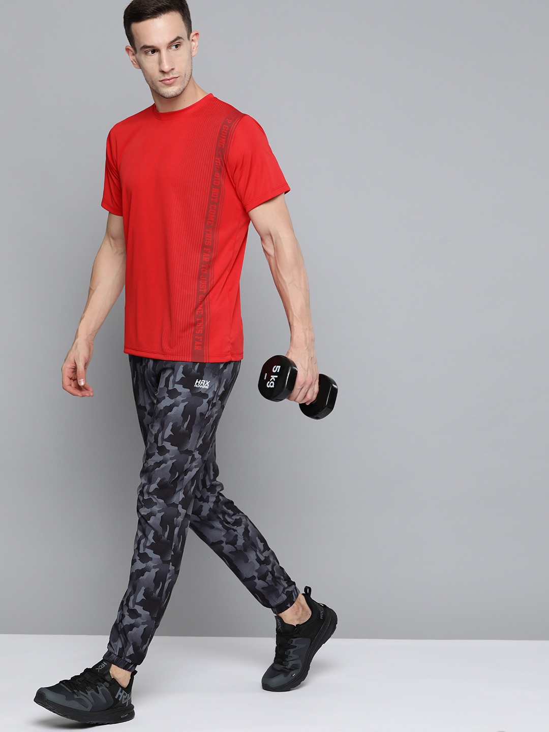 

HRX By Hrithik Roshan Training Men Formula Red Rapid-Dry Typography Tshirts