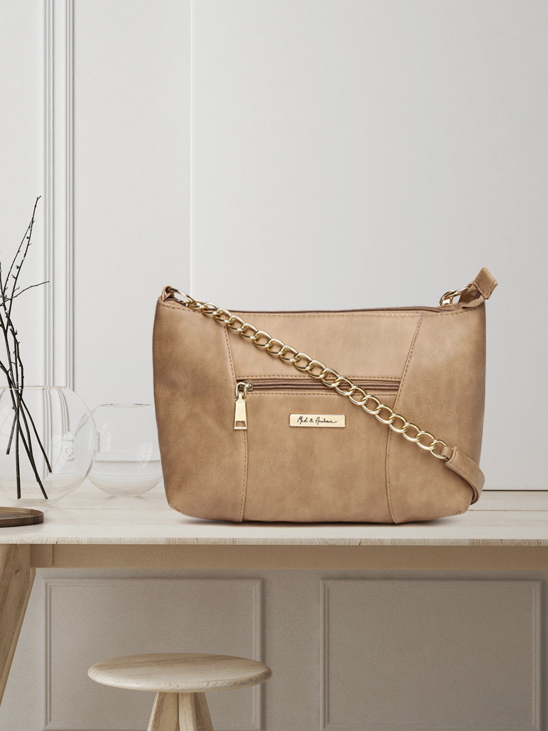 

Mast & Harbour Beige Sling Bag