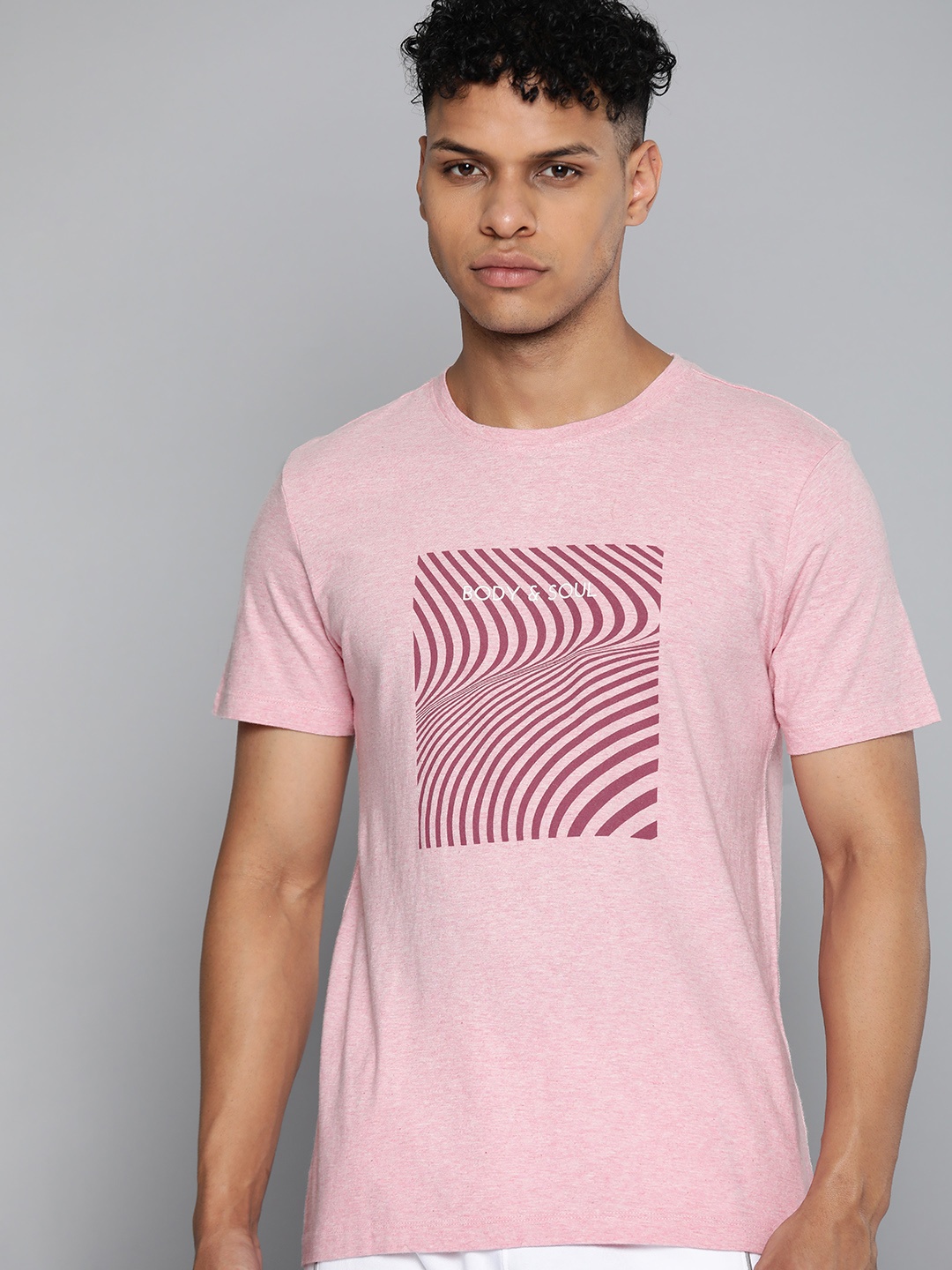 

HRX By Hrithik Roshan Organic Cotton Yoga T-shirt, Pink