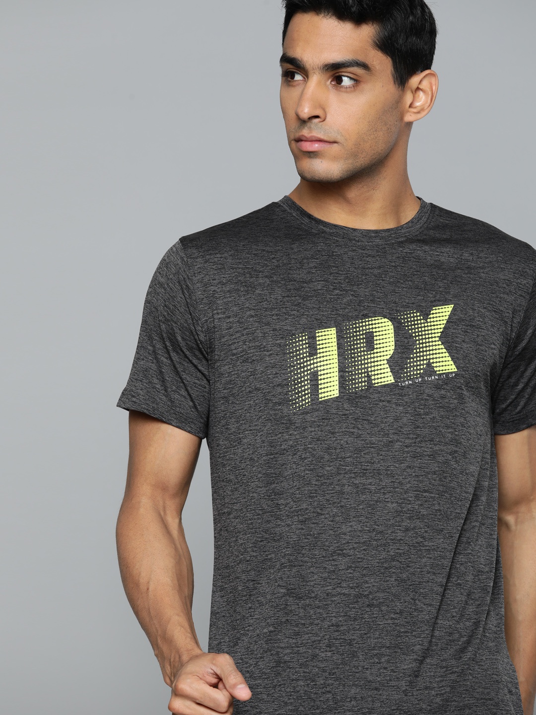 

HRX By Hrithik Roshan Brand Carrier Rapid-Dry Training T-shirt, Charcoal