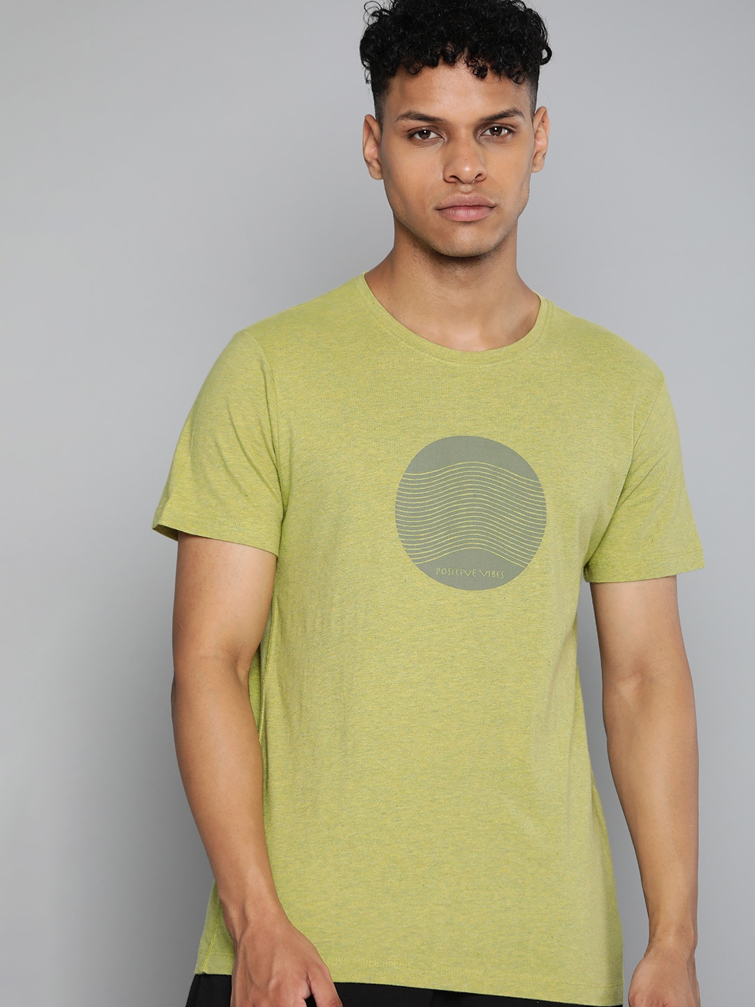 

HRX By Hrithik Roshan Organic Cotton Yoga T-shirt, Lime green