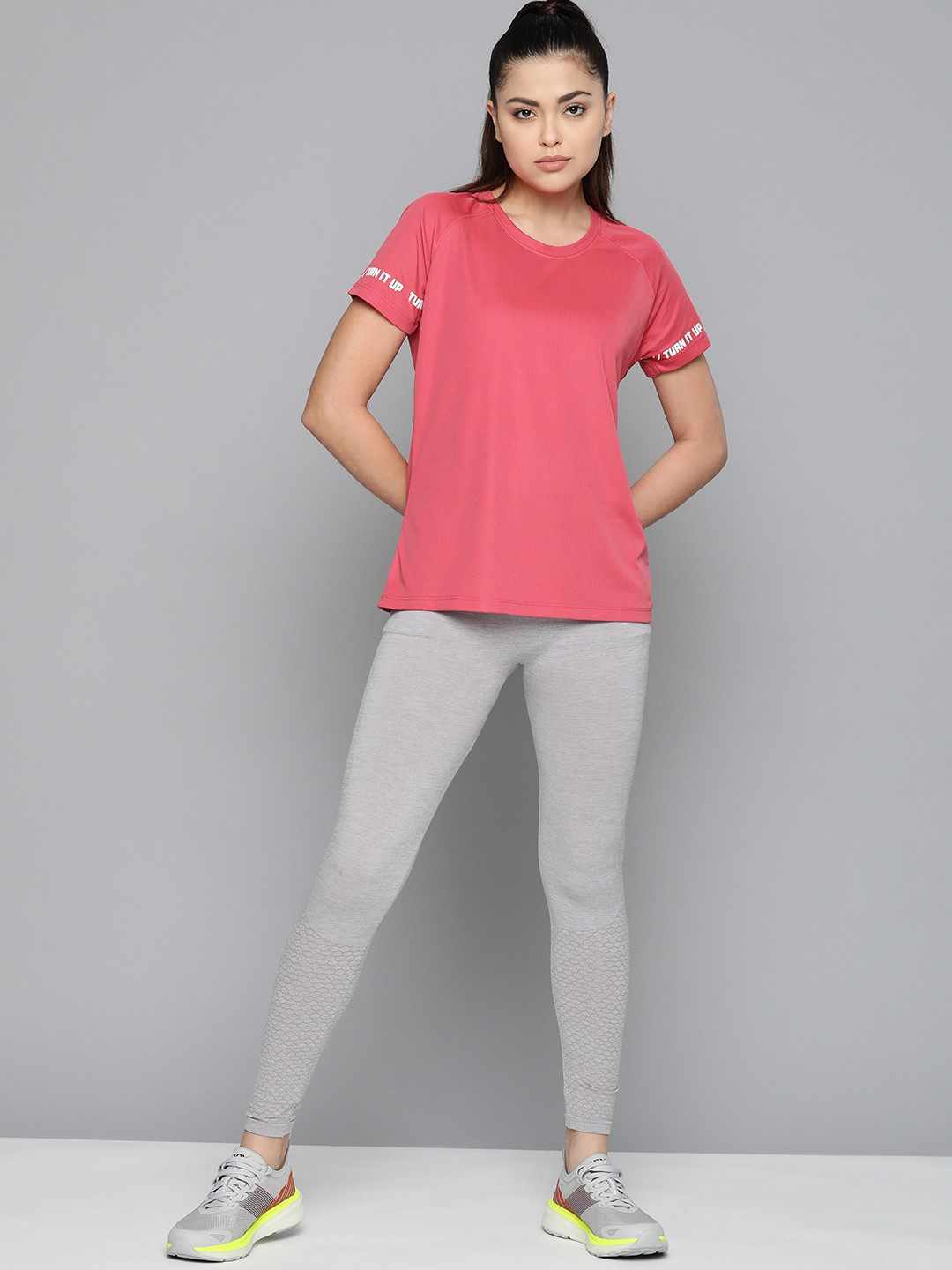 

HRX By Hrithik Roshan Training Women Rapid-Dry Solid T-shirt, Pink