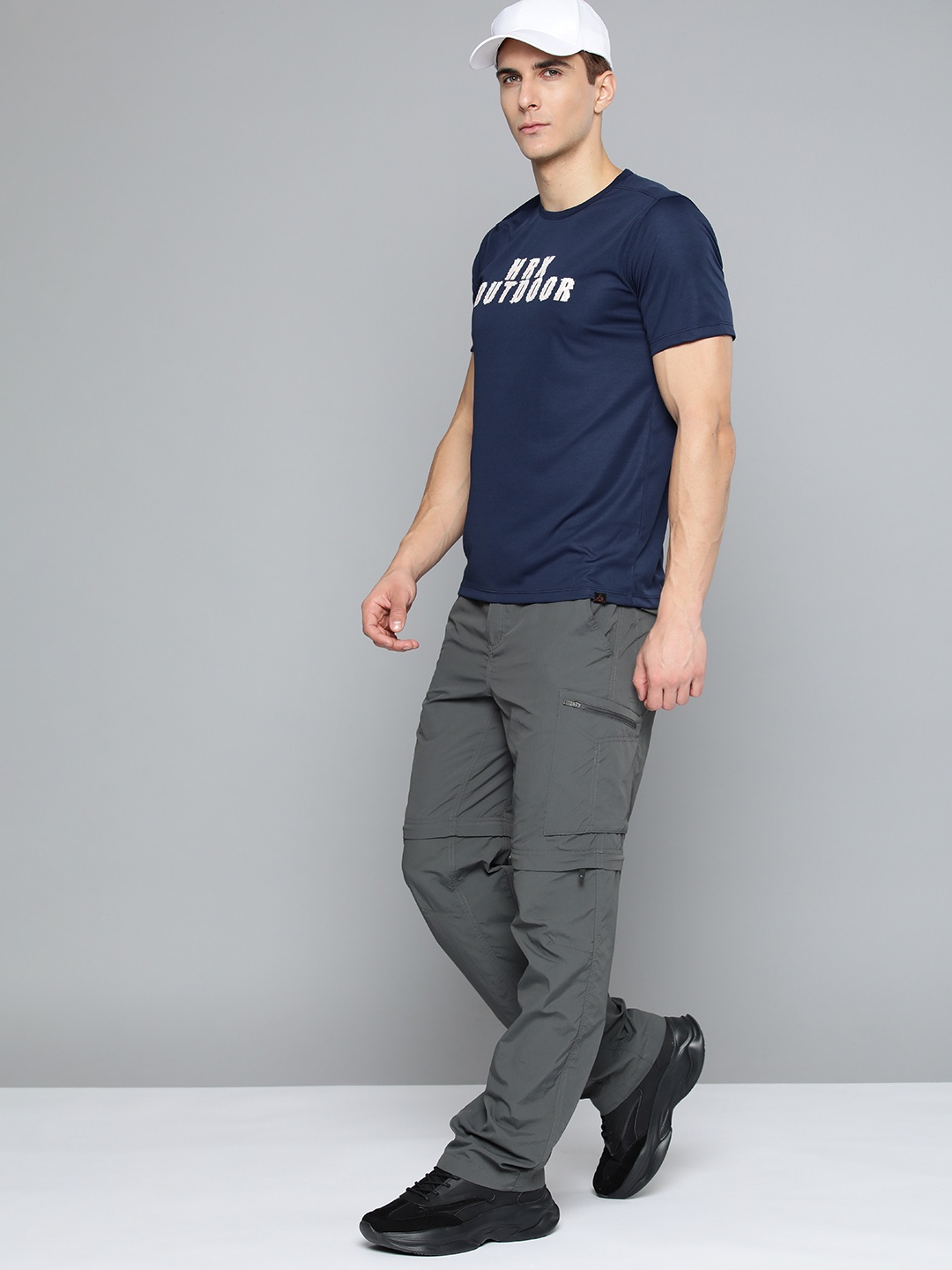 

HRX By Hrithik Roshan Outdoor Men Medival Blue Rapid-Dry Brand Carrier Tshirts