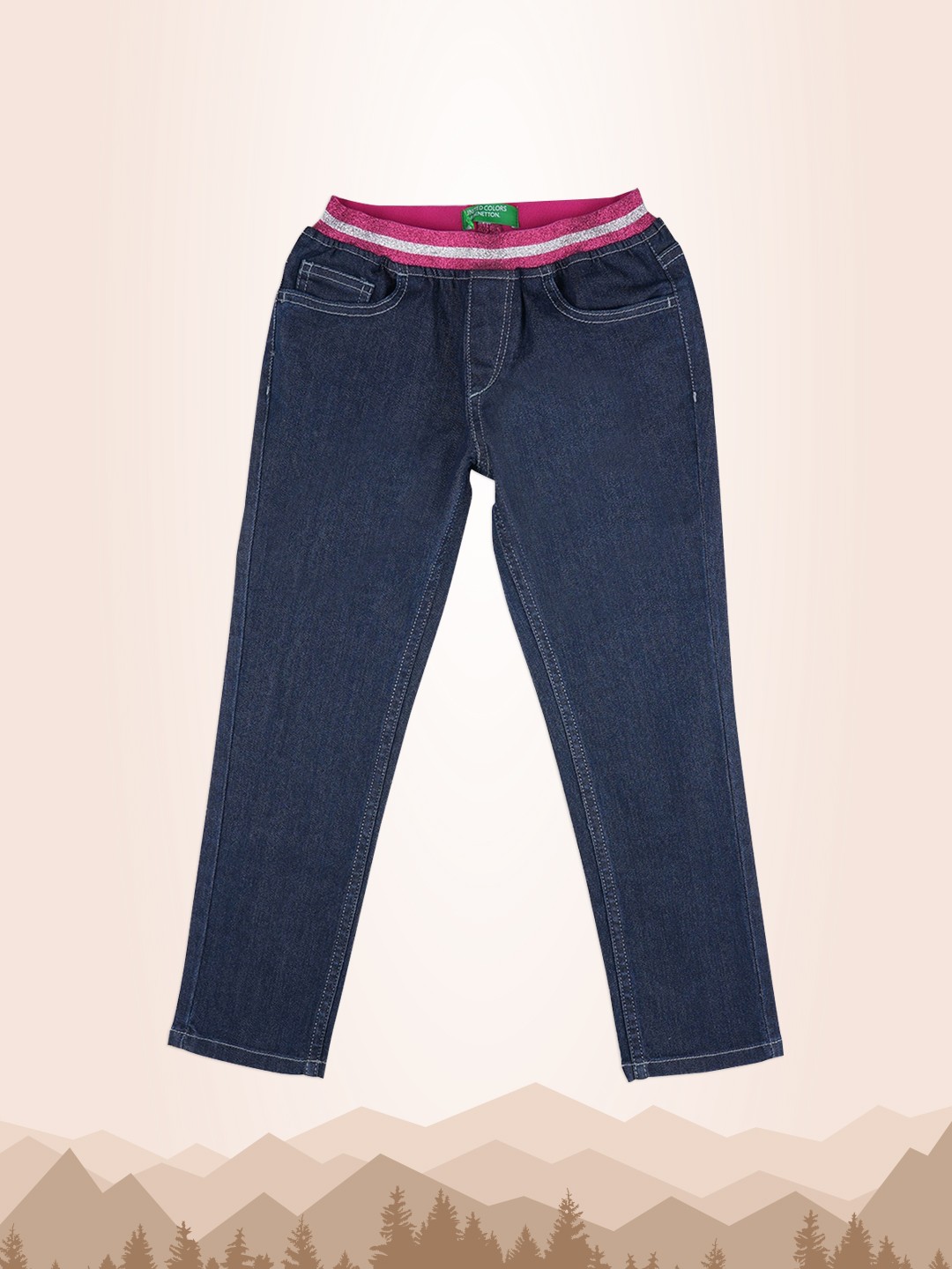 

United Colors of Benetton Girls Navy Blue Jeans