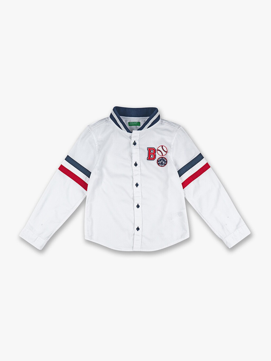 

United Colors of Benetton Boys White Regular Fit Cotton Casual Shirt