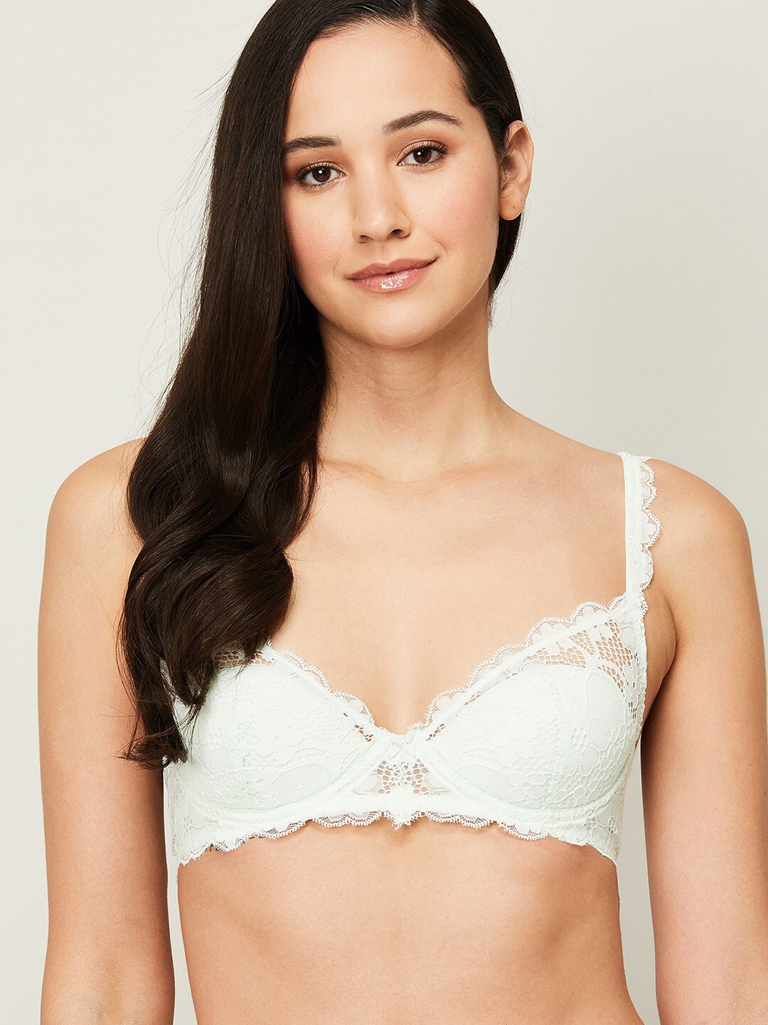 

Ginger by Lifestyle Blue Floral Bra - Lightly Padded
