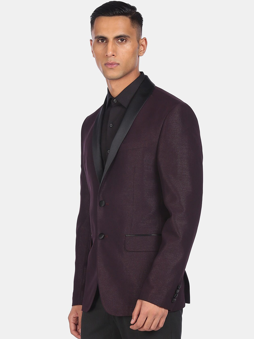 

Arrow Men Dark Brown Solid Single Breasted Formal Blazer