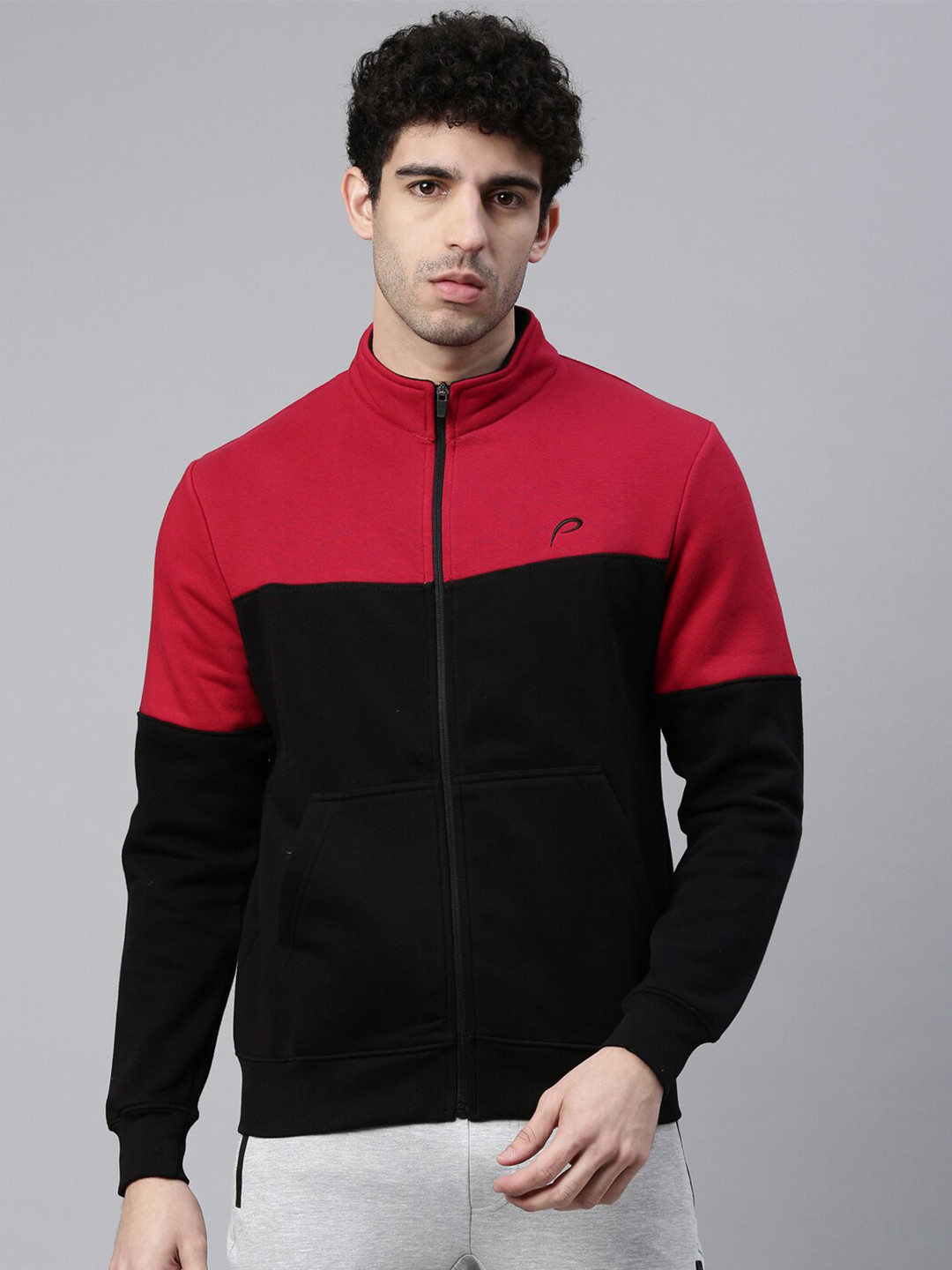 

Proline Active Men Red Colourblocked Sweatshirt
